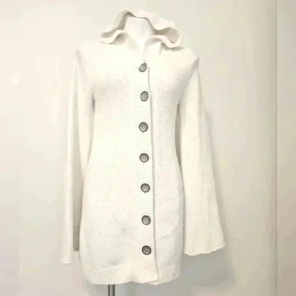 PrAna willow hooded duster button front cardigan - Picture 1 of 11